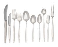 A Georg Jensen Cypress Silver Flatware Service