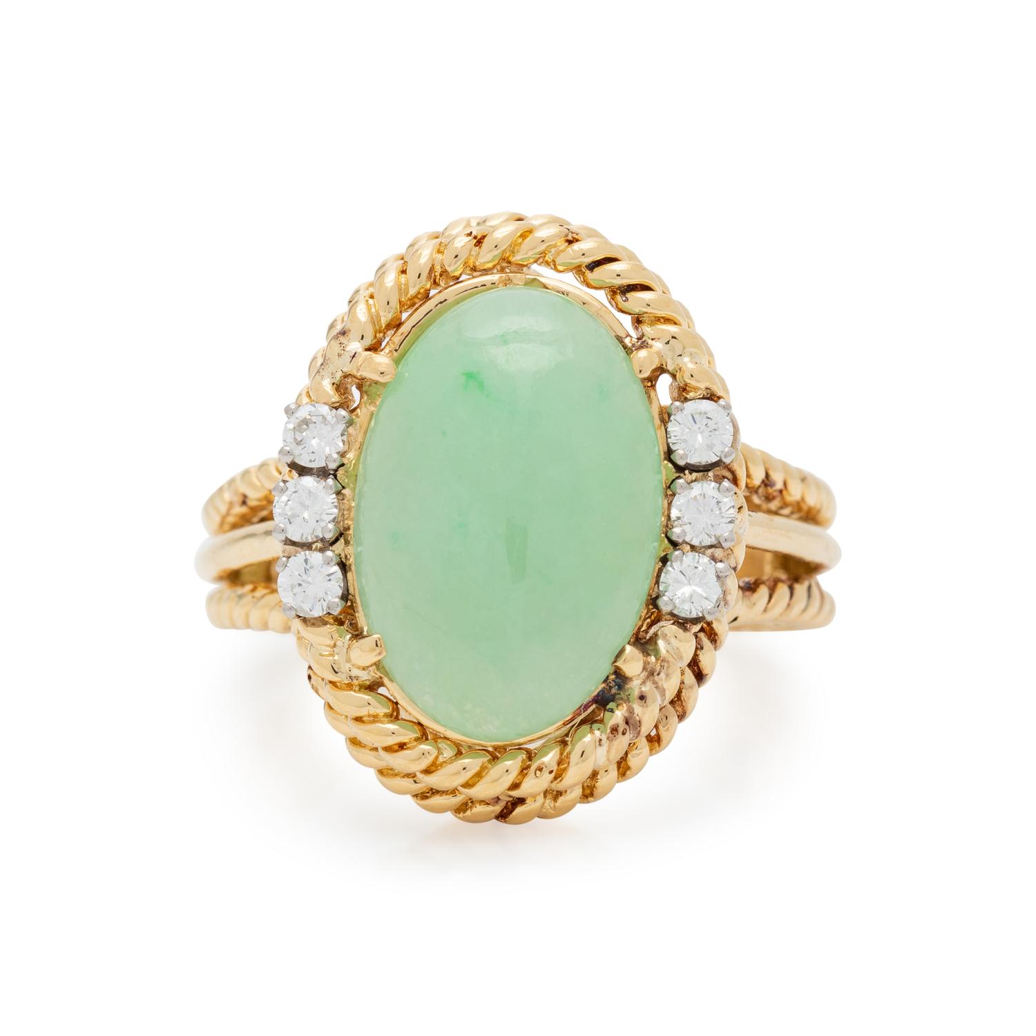 JADE AND DIAMOND RING