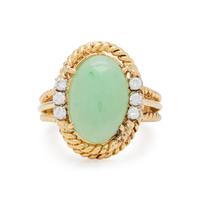 JADE AND DIAMOND RING