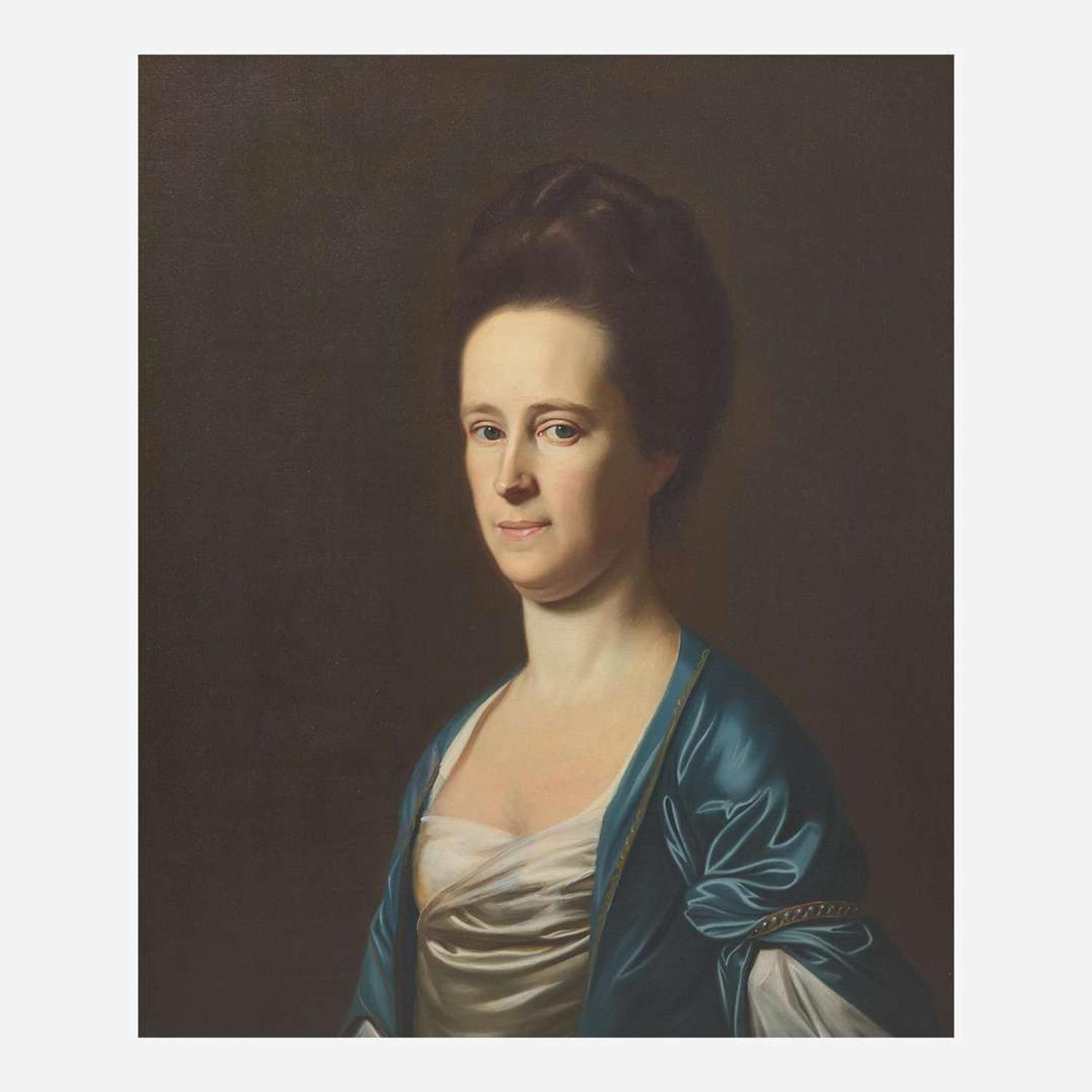 John Singleton Copley (American, 1737–1815) Portrait of Mrs. Elizabeth Coffin Amory, Bust-Length