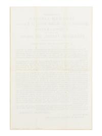 LINCOLN, Abraham (1809-1865). By His Excellency Abraham Lincoln, President of the United States of America, A Proclamation for a Day of Humiliation, Fasting, and Prayer . [Washington, D.C.], 12 August 1861.