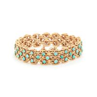YELLOW GOLD AND TURQUOISE BRACELET