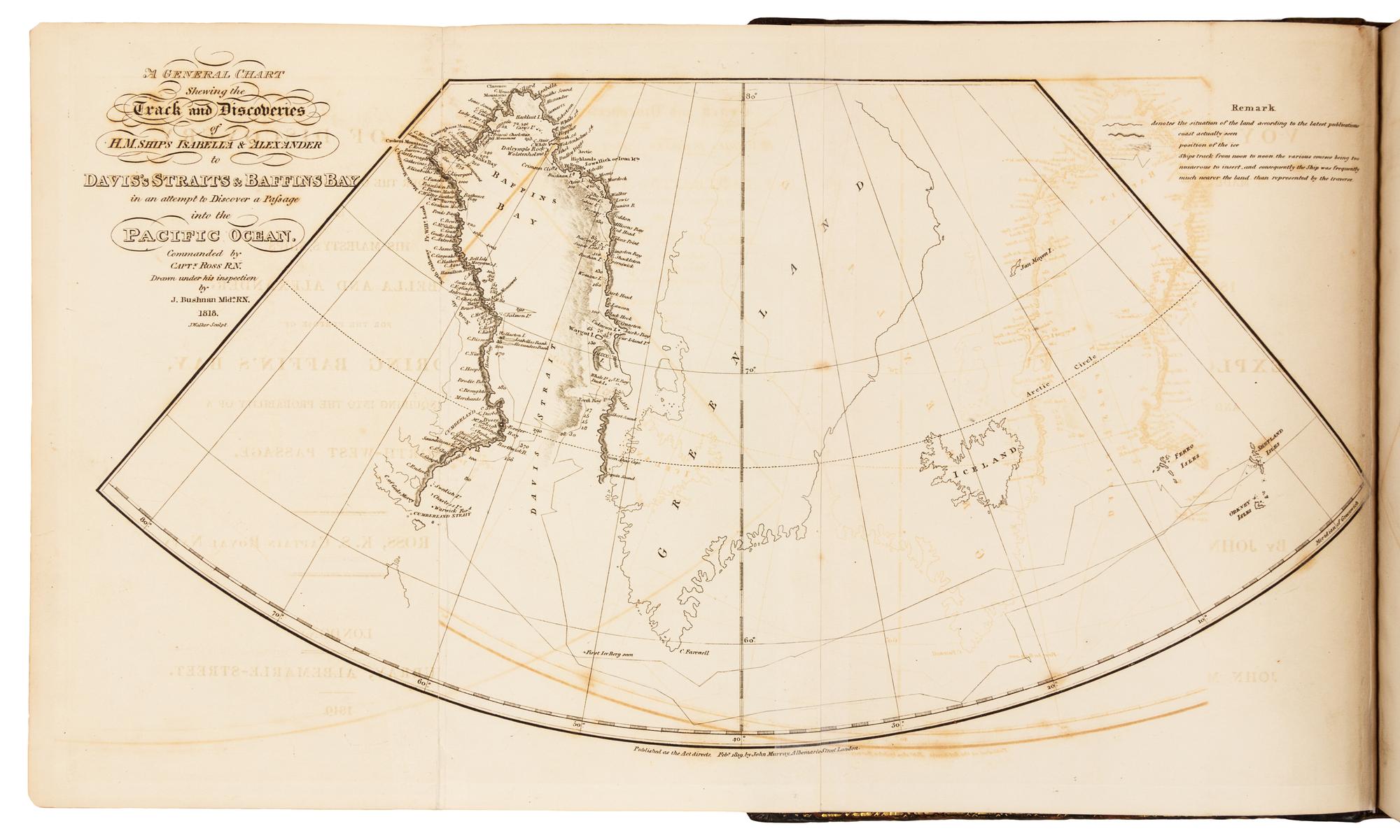 ROSS, John, Sir (1777-1856). A Voyage of Discovery, Made Under the Orders of the Admiralty, in His Majesty's Ships Isabella and Alexand