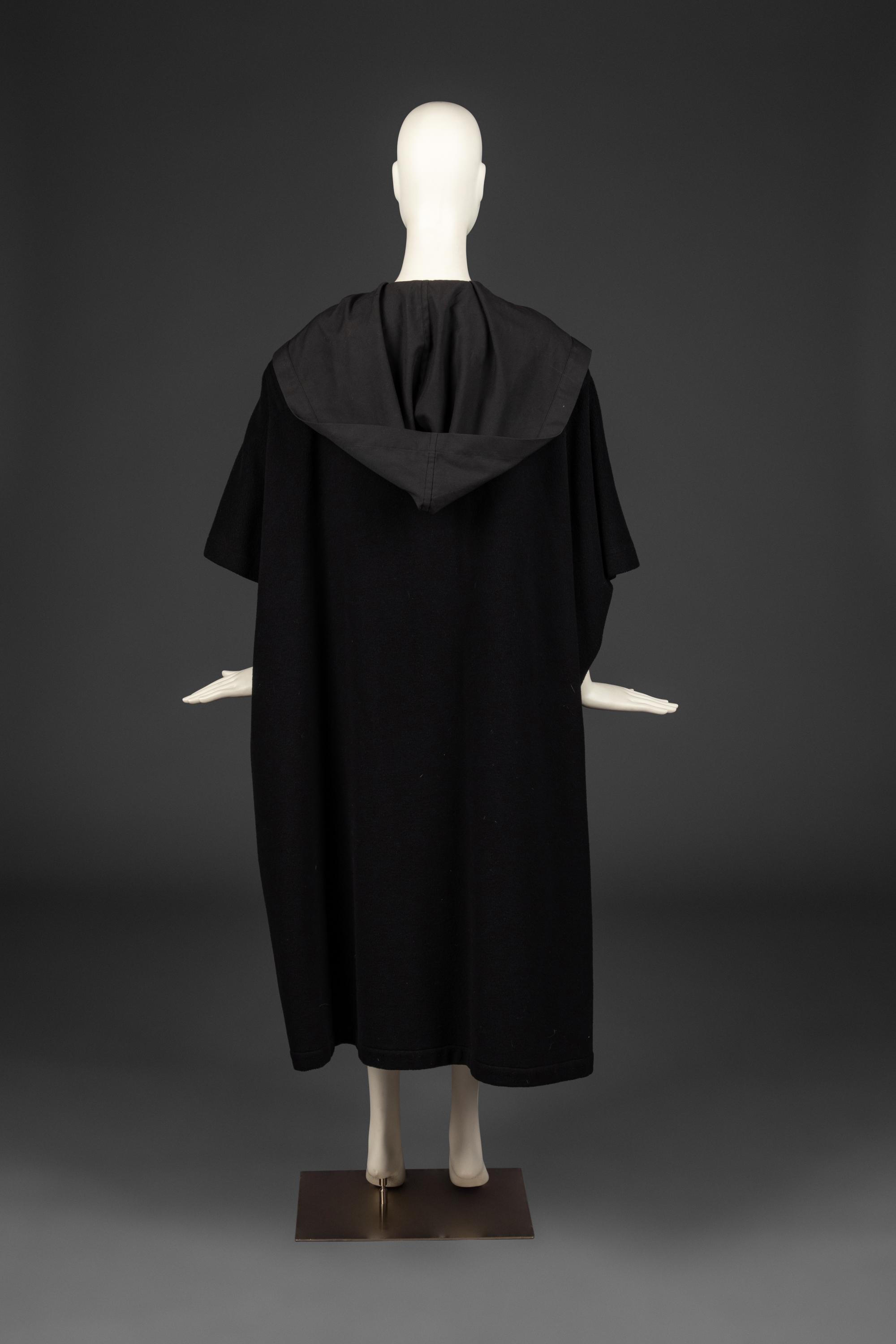 Issey Miyake, Paris Label Hooded Cape Poncho, Late 1970s