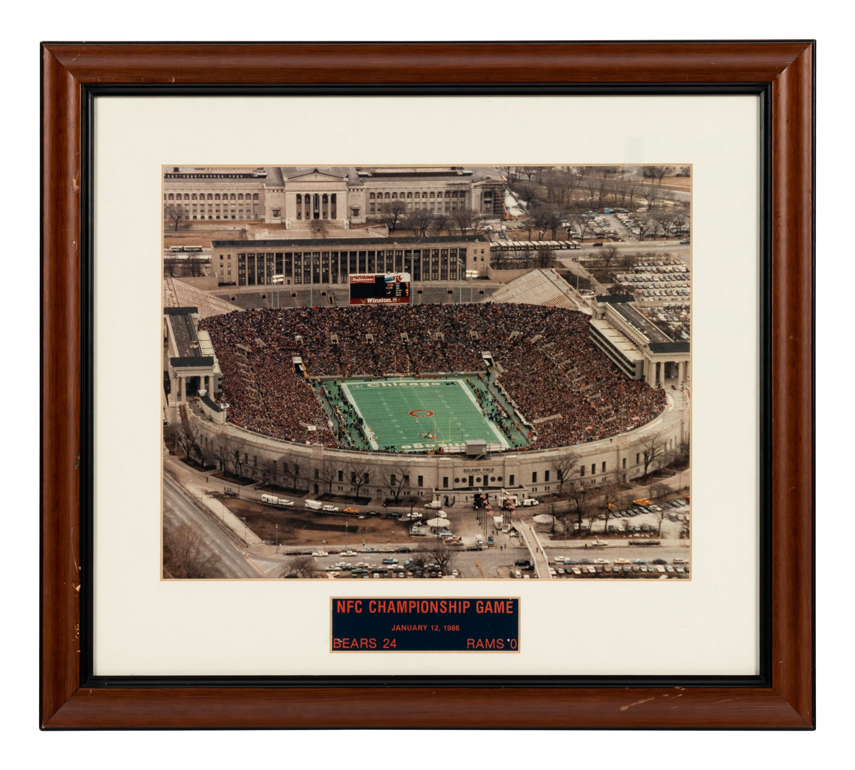 A Group of Three Photographs Depicting the Chicago Bears on Game Day Formerly Displayed at Mike Ditka’s Restaurant