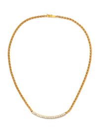 YELLOW GOLD AND DIAMOND NECKLACE