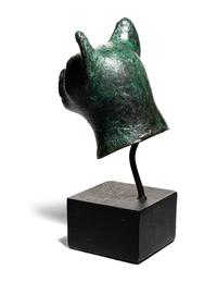 An Egyptian Bronze Cat Head