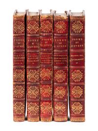 [FORE-EDGE PAINTING] -- BYRON, George Gordon Noel, Lord (1788-1824). The Gaiour. 1814. -- Childe Harold’s Pilgrimage, a Romaunt. 1814. -- Childe Harold’s Pilgrimage, Canto the Third . 1816. -- Childe Harold’s Pilgrimage, Canto the Fourth . 1818. -- Mazeppa, a Poem . 1819– All London: Thomas Davison for John Murray.