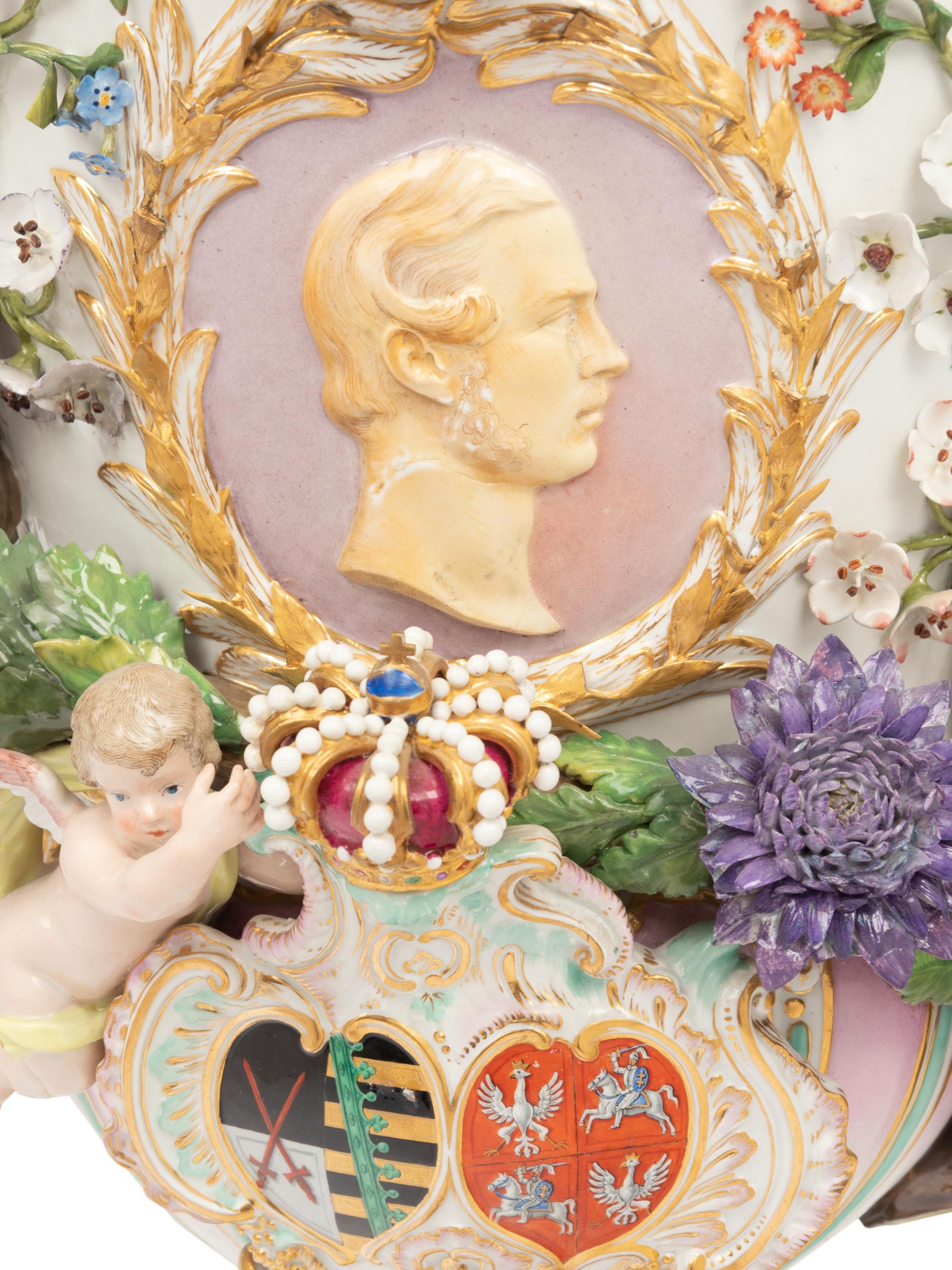 A Rare and Large Meissen Porcelain Covered Urn