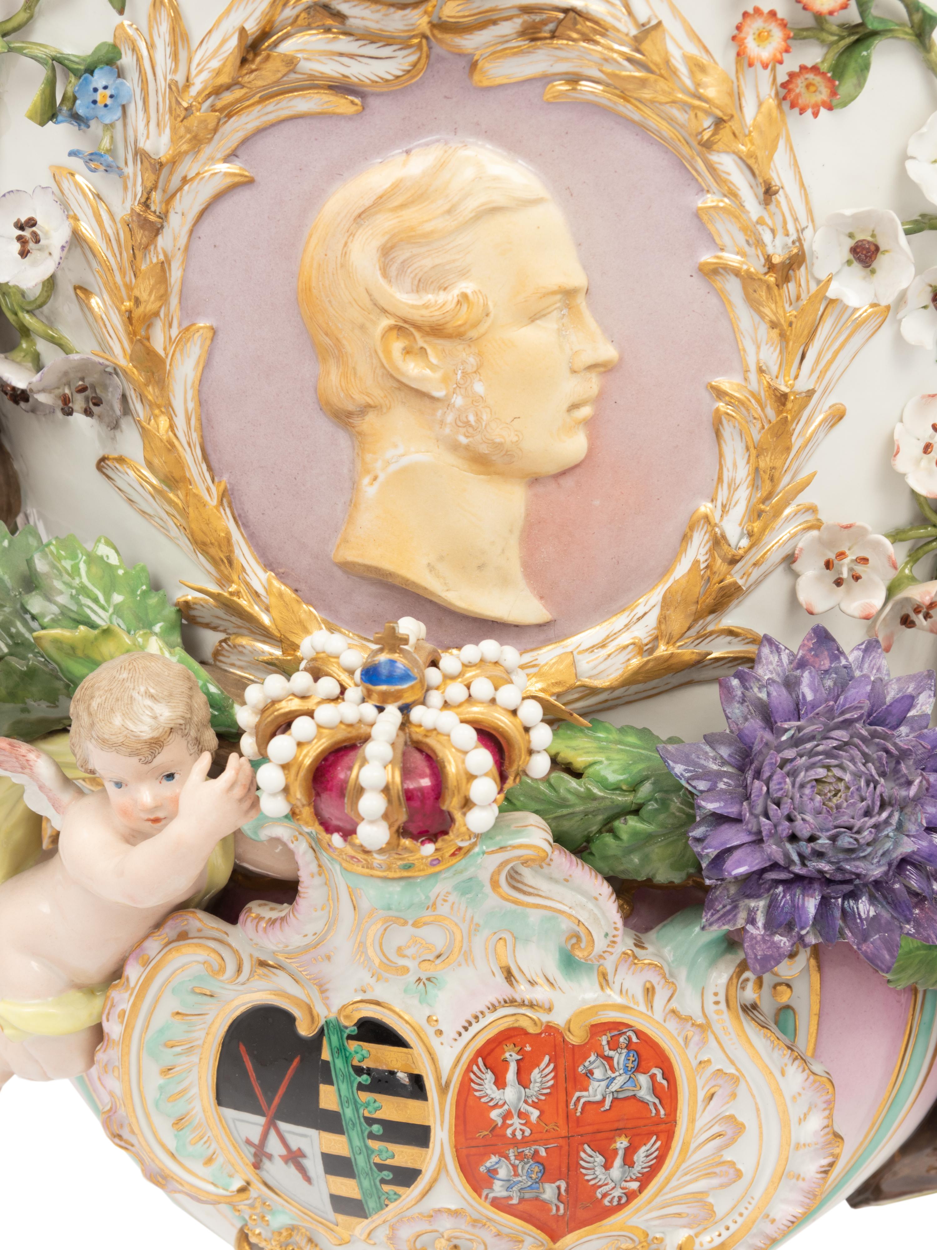 A Rare and Large Meissen Porcelain Covered Urn