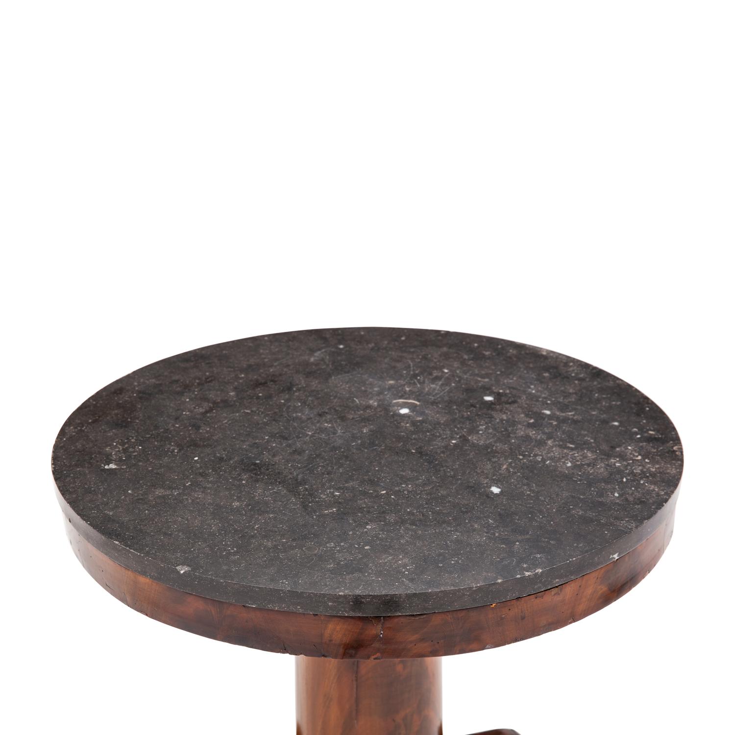 An Empire Style Mahogany and Marble-Top Center Table