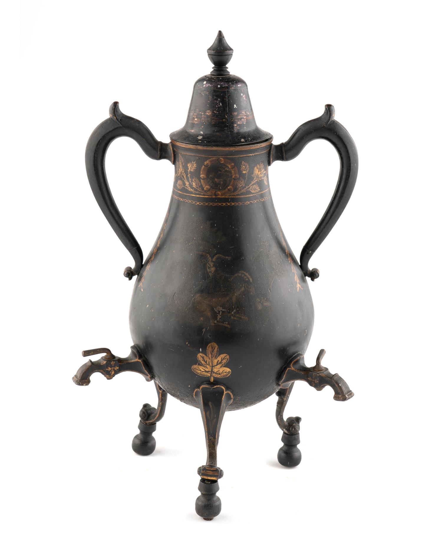 A Dutch Painted Tole Cafetière