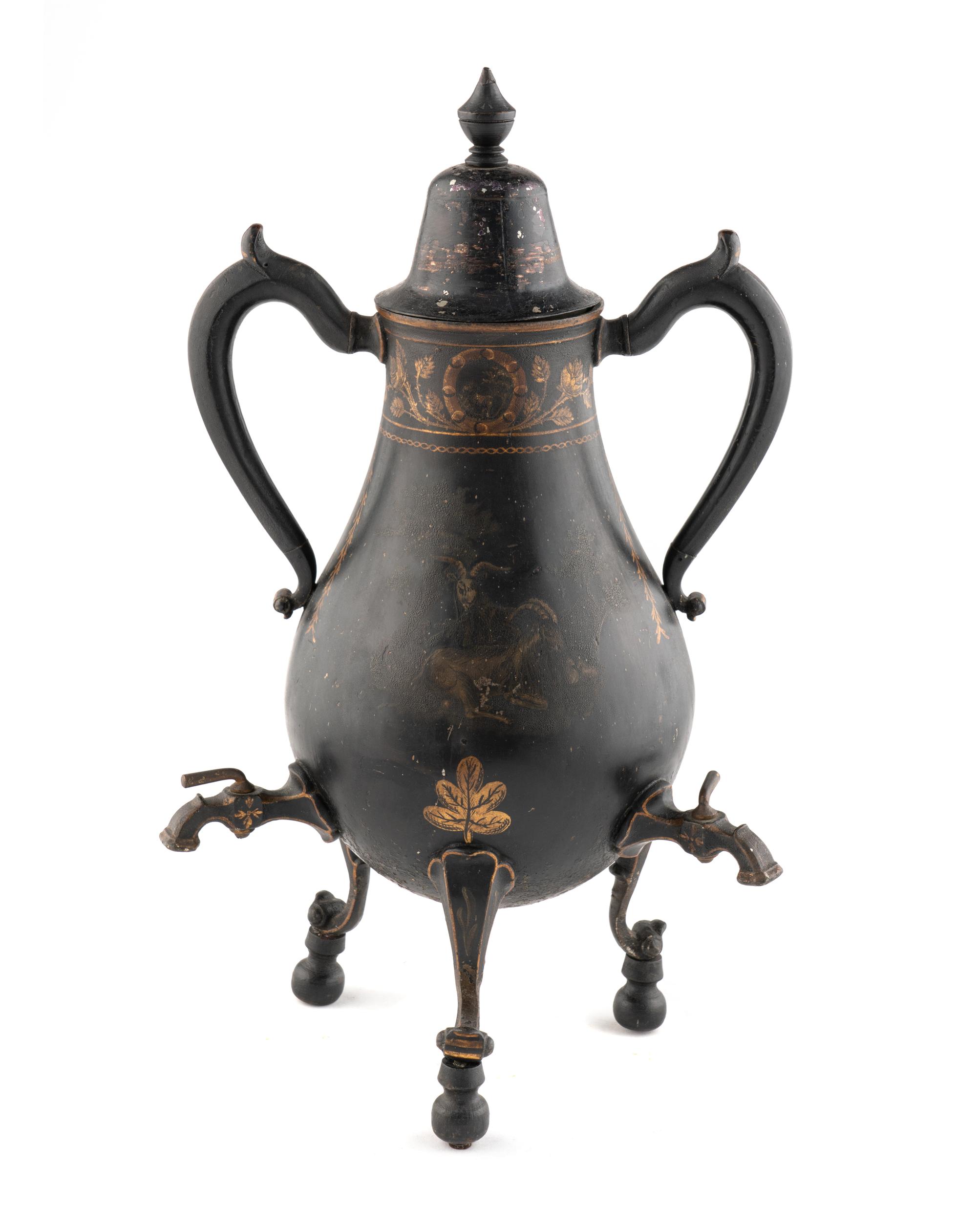 A Dutch Painted Tole Cafetière