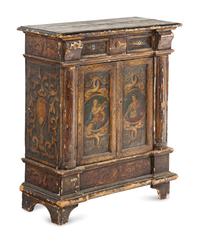 An Italian Painted Console Cabinet