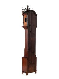 A Federal Inlaid Mahogany Tall Case Clock With Works by Frederick Wingate, Augusta, Maine