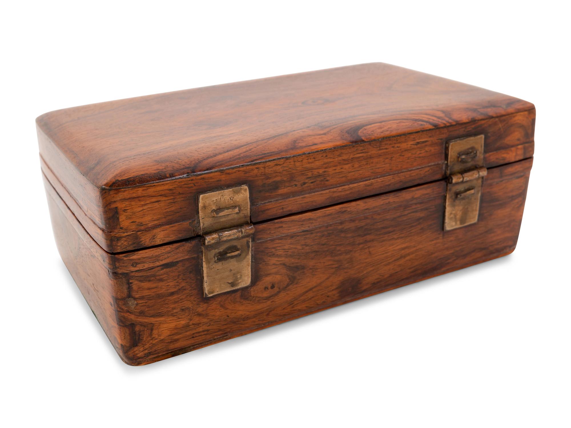 A Chinese Huanghuali Rectangular Hinged Box