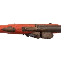 Belgian Flintlock Trade Musket with Native Applied Red Paint