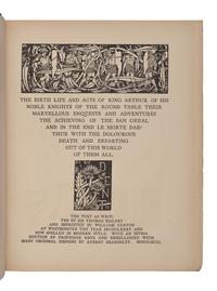 BEARDSLEY, Aubrey (1872-1898), illustrator. -- MALORY, Thomas, Sir (fl 1470). [Le Morte d’Arthur]. The Birth Life and Acts of King Arthur of his Noble Knights of the Round Table… . [London]: J. M. Dent, 1894.