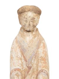 A Han Pottery Figure of a Lady