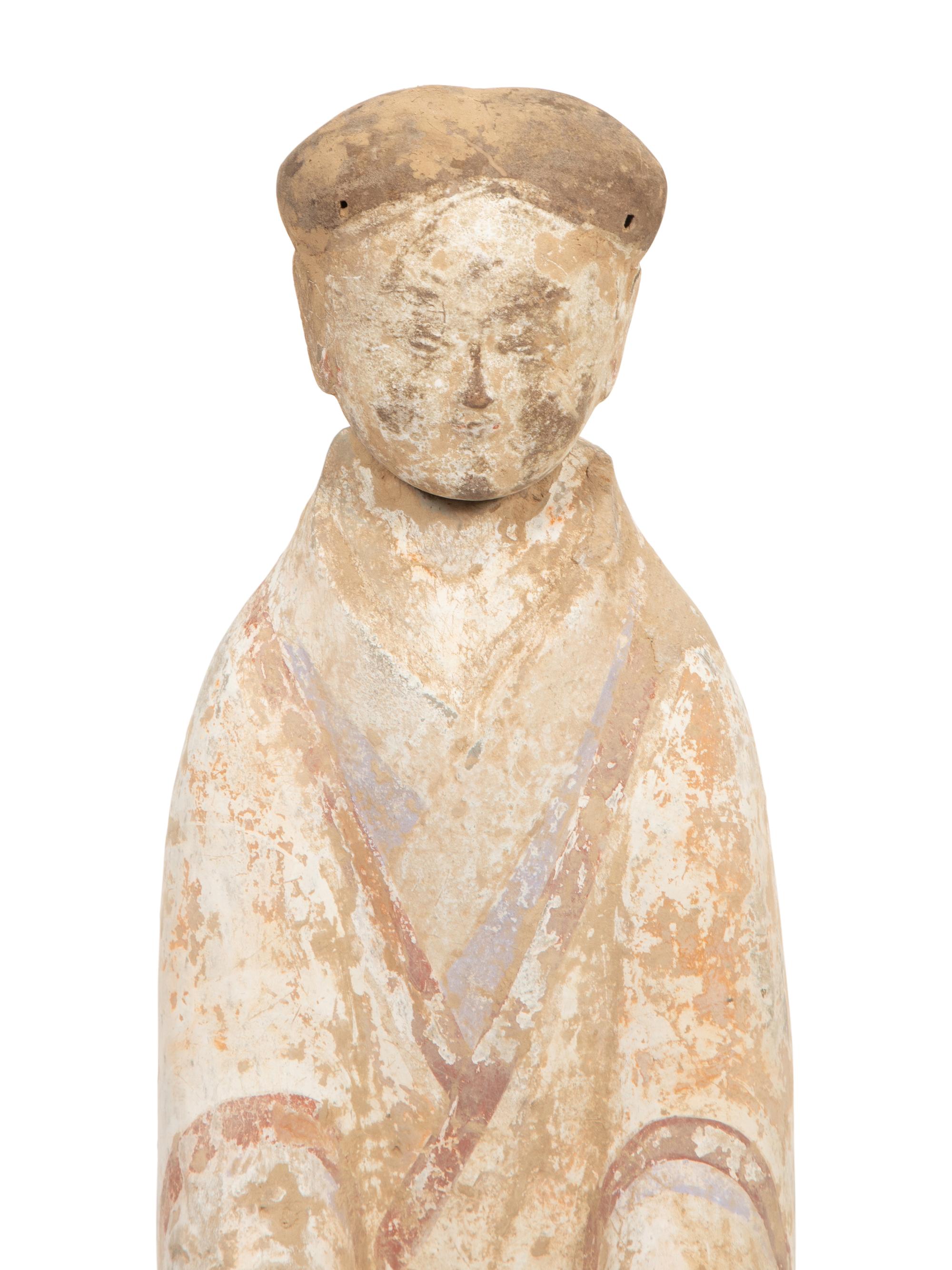 A Han Pottery Figure of a Lady