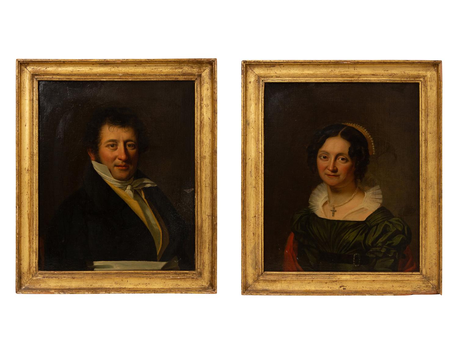 Portrait of a Gentleman and Portrait of a Lady (a pair)
