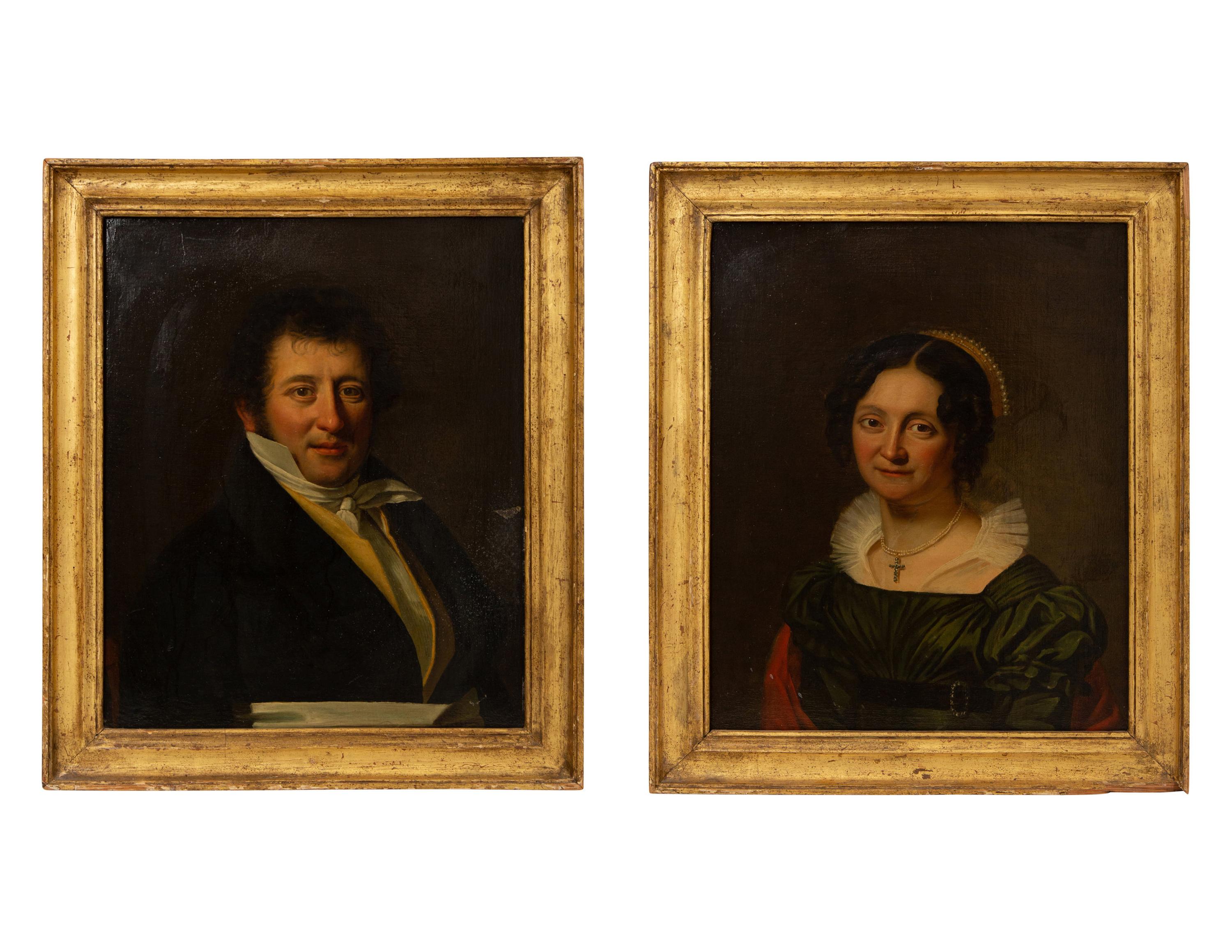Portrait of a Gentleman and Portrait of a Lady (a pair)