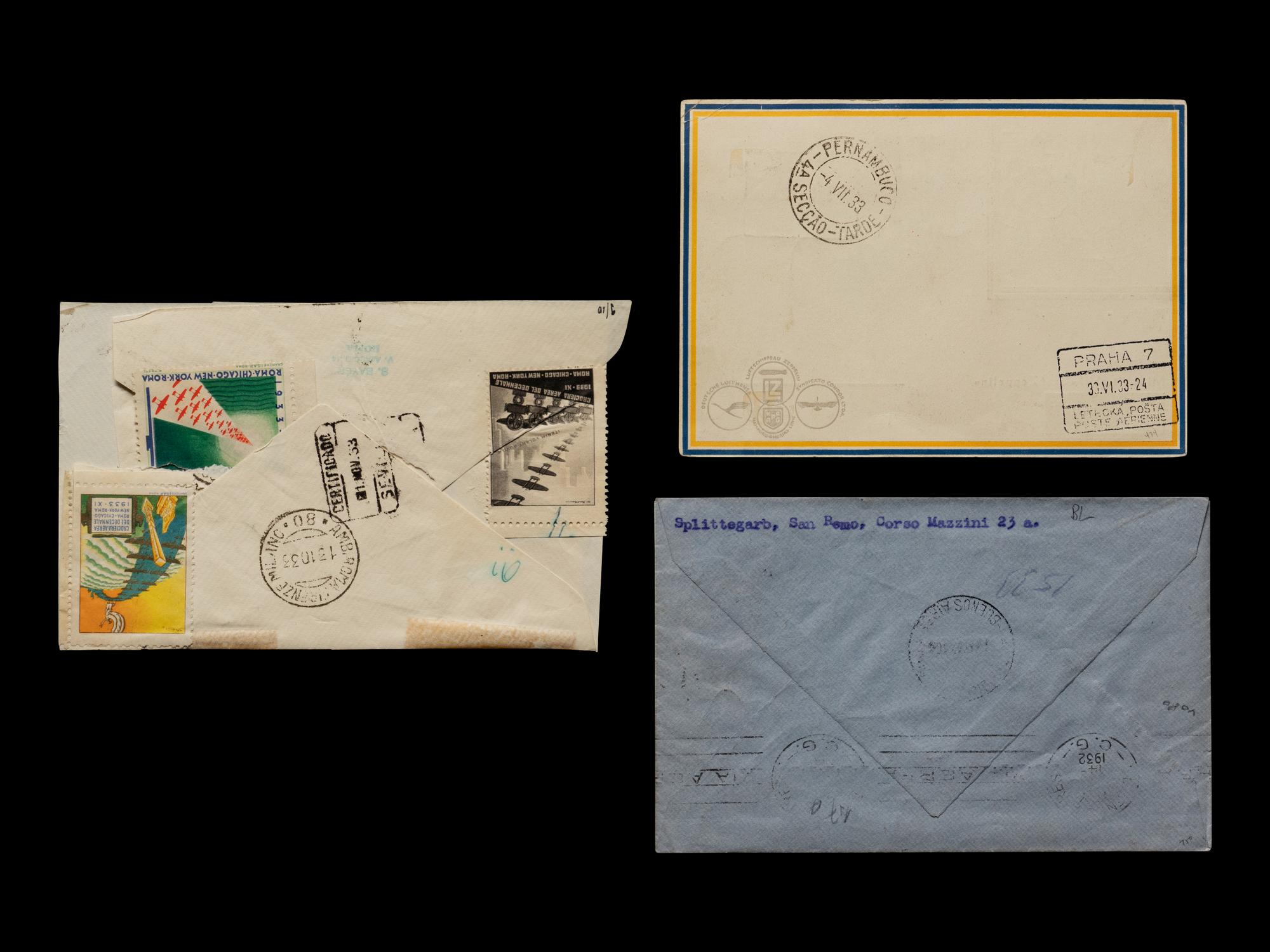 [FLIGHT COVERS] A Group of Three of Balkan Dispatched Zeppelin Flight Covers