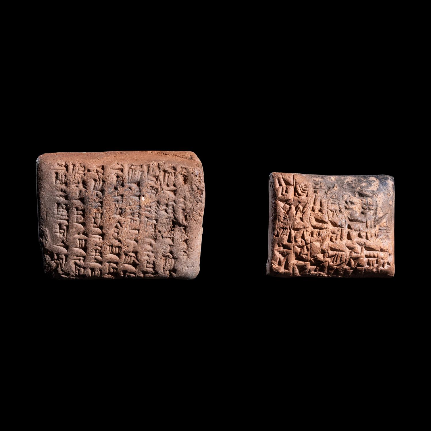 Two Babylonian Cuneiform Tablets