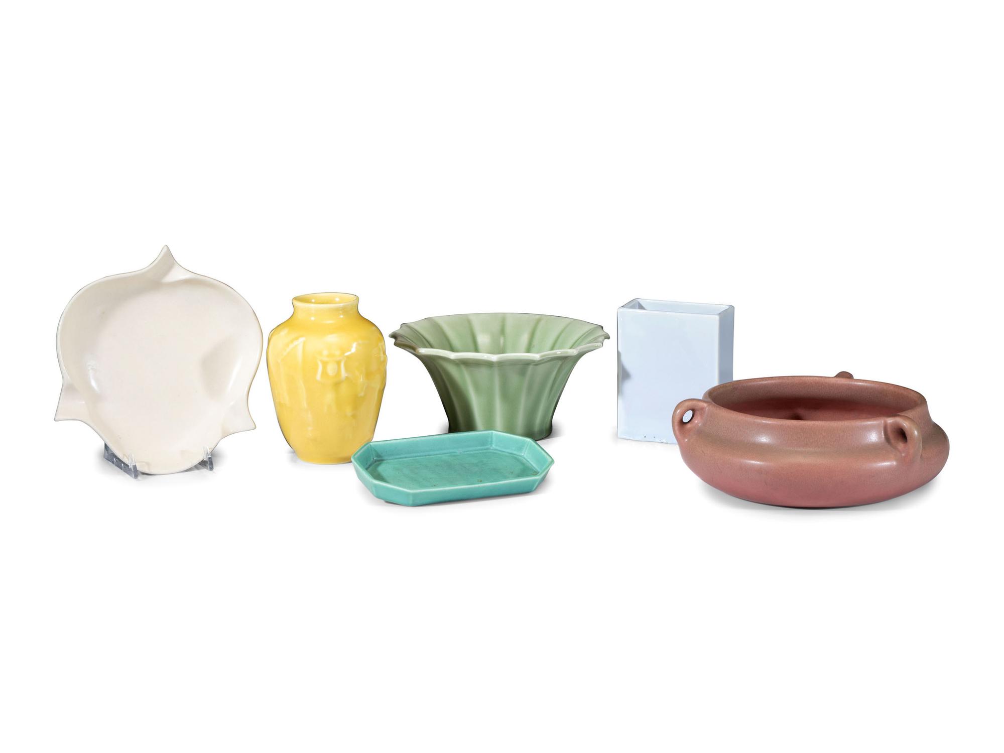 Six Rookwood Pottery Table Articles