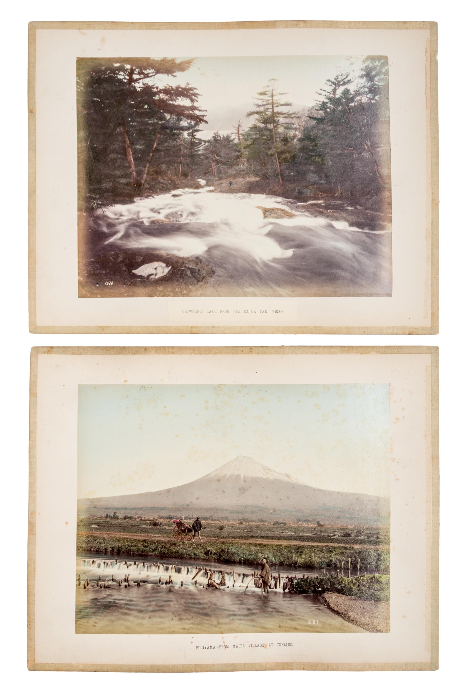 (ASIAN) Album of colorized photographic prints of late 19th-century Japan