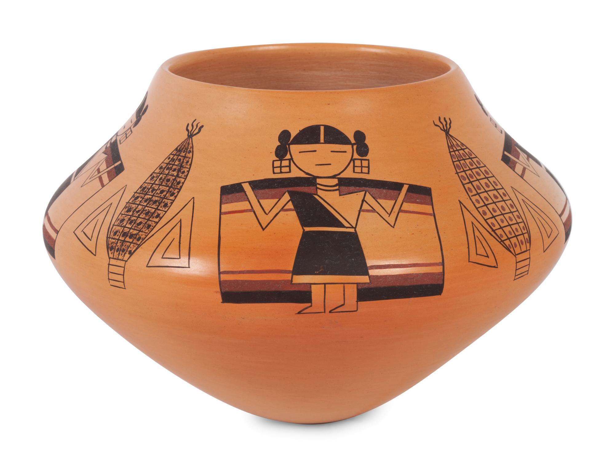 Pottery Jar, with Maidens and Ears of Corn
