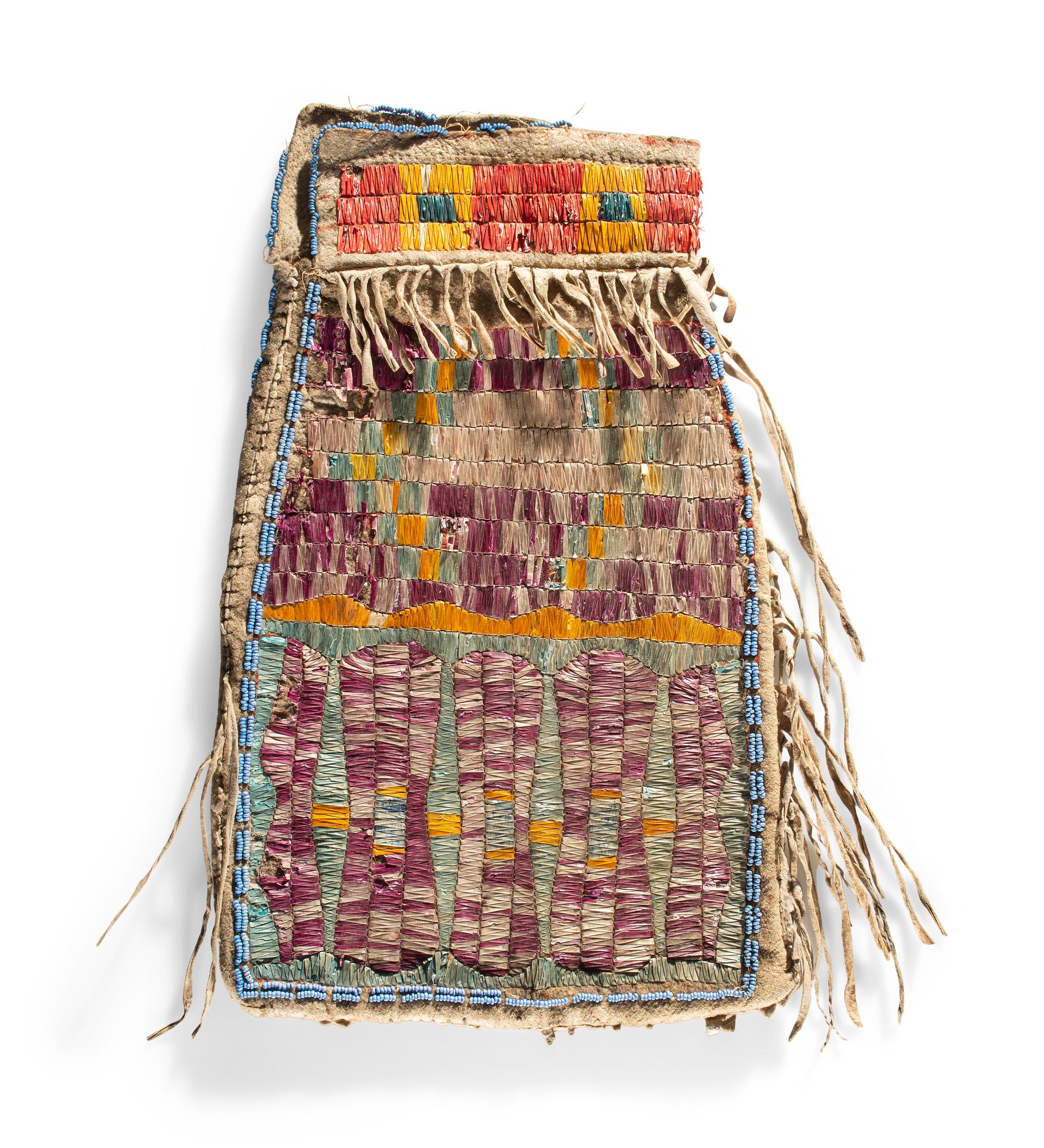 Mandan / Hidatsa Quilled Hide Bag