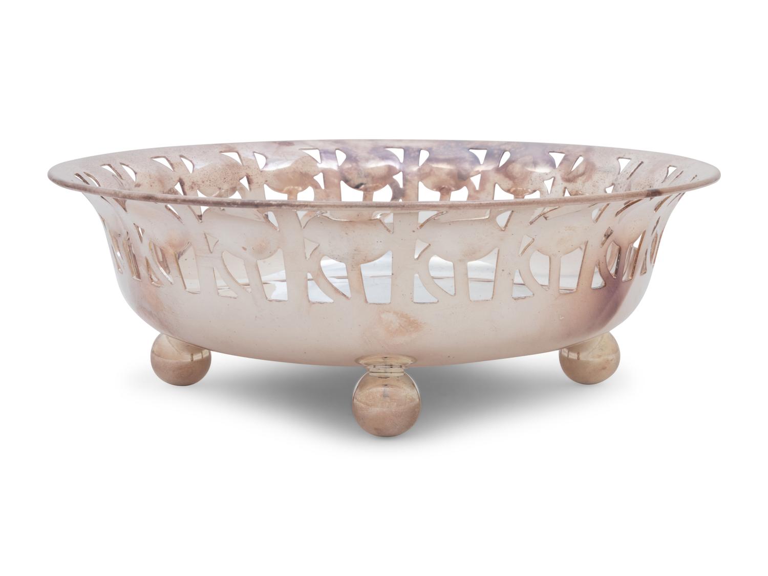 A Josef Hoffman Designed Italian Silver-Plate Bowl