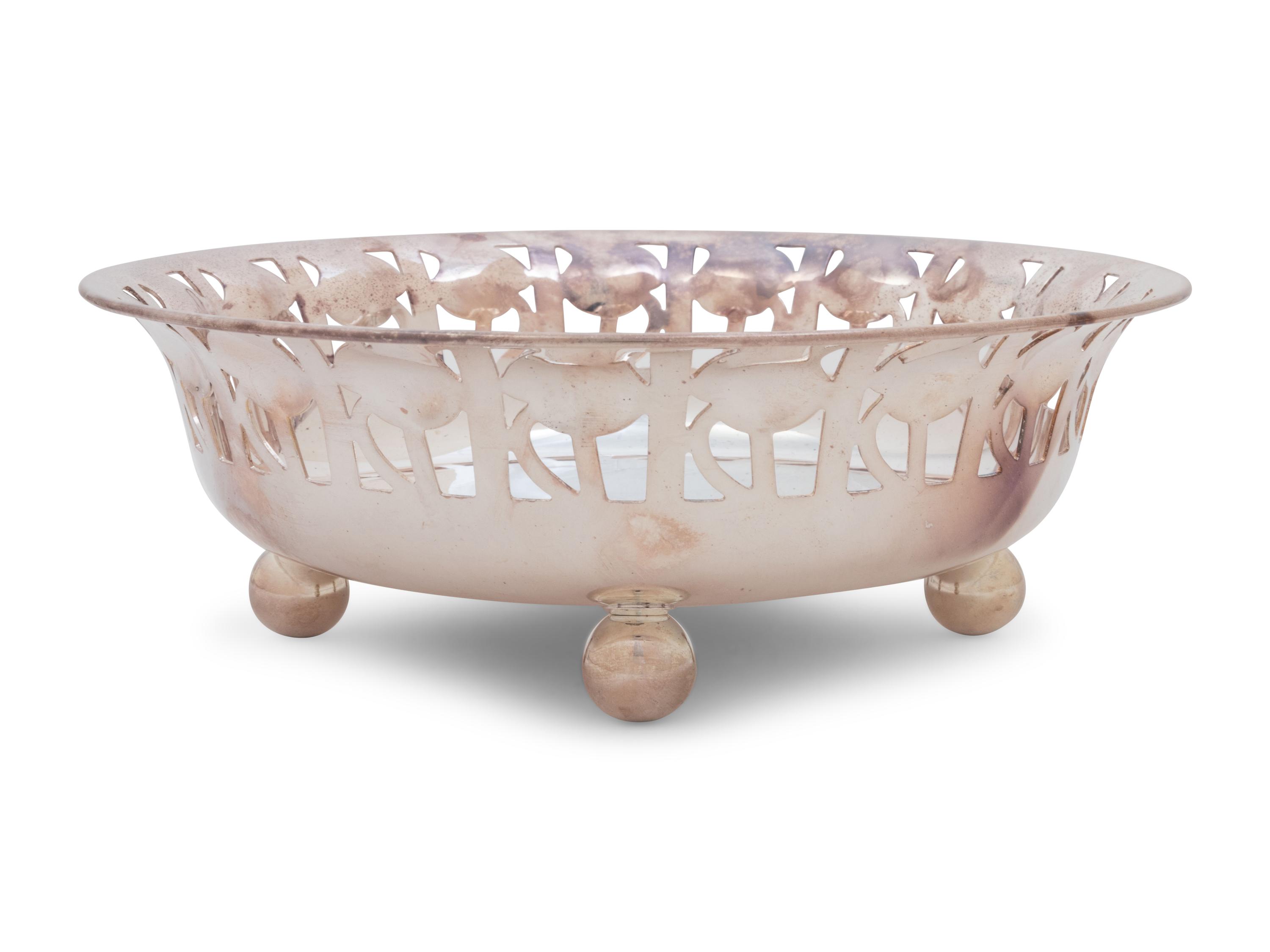 A Josef Hoffman Designed Italian Silver-Plate Bowl