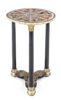 A Napoleon III Style Boulle Marquetry Side Table Height 29 1/2 x diameter of top 20 1/4 inches. — 20TH CENTURY