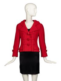 Chanel Red Wool Duffle Jacket, 2006
