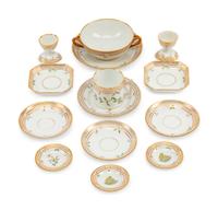 Fourteen Royal Copenhagen Flora Danica Porcelain Articles