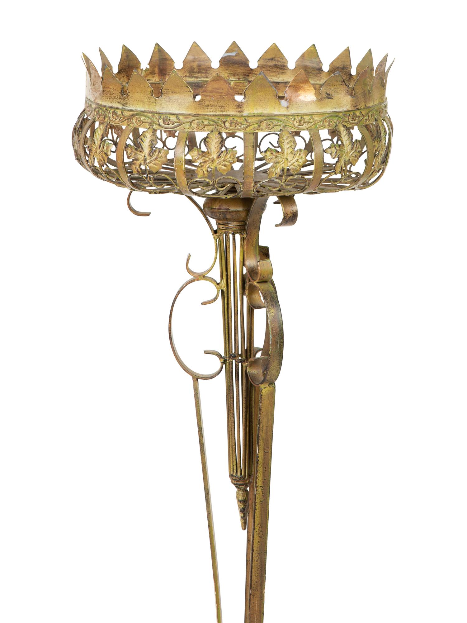 A Pair of Polychromed Wrought Iron Planters — 20TH CENTURY