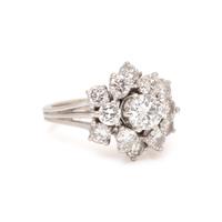 BAUMSTEIN & FEDER, DIAMOND CLUSTER RING