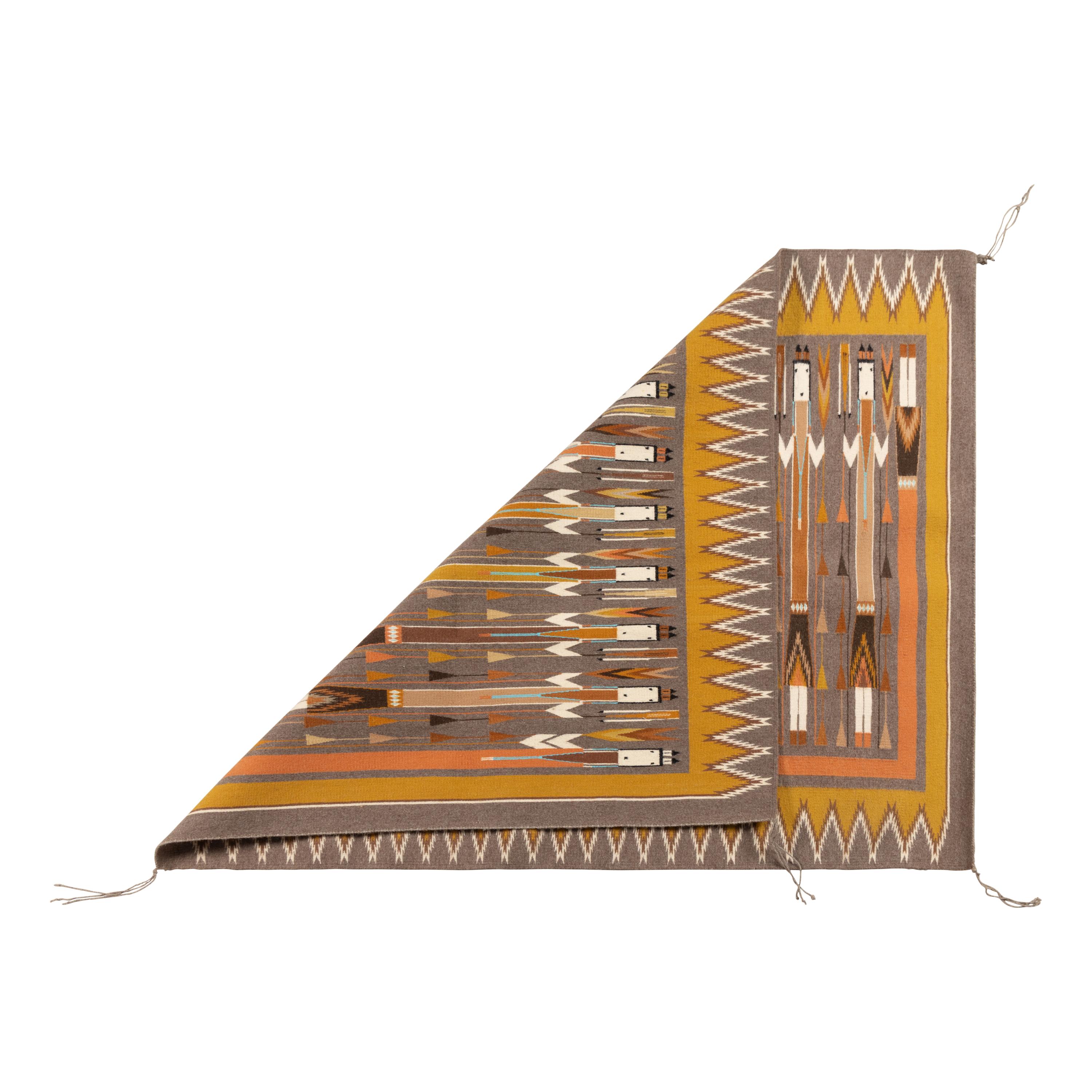 Etta Peacock, Master Weaver (Diné, 20th century) — Navajo Yei Weaving [Rug]