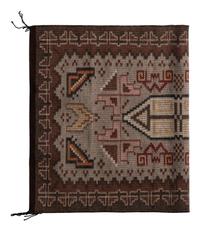 A Navajo Raised Outline Weaving / Rug