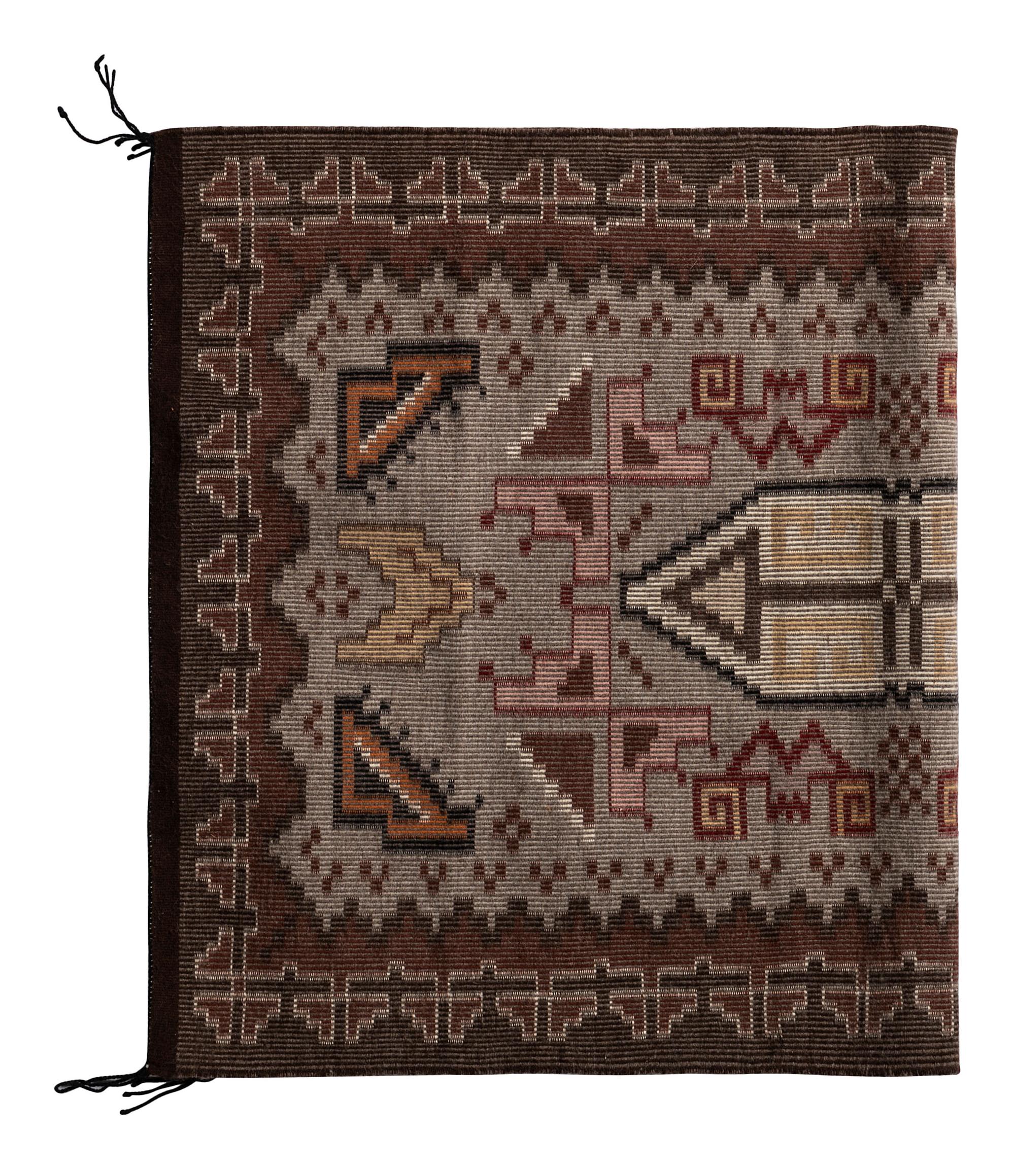 A Navajo Raised Outline Weaving / Rug