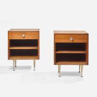 George Nelson (American, 1908-1986) Pair of Thin Edge Nightstands, Herman Miller, USA, circa 1950s