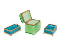 Three French Opaline Glass Table Articles
