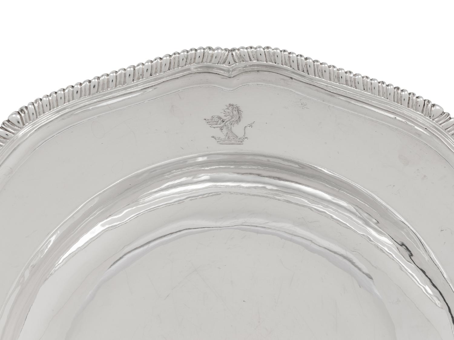 A Set of Four George III Silver Soup Plates