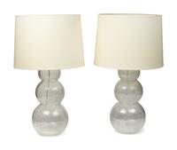 A Pair of Contemporary Blown Glass Table Lamps
