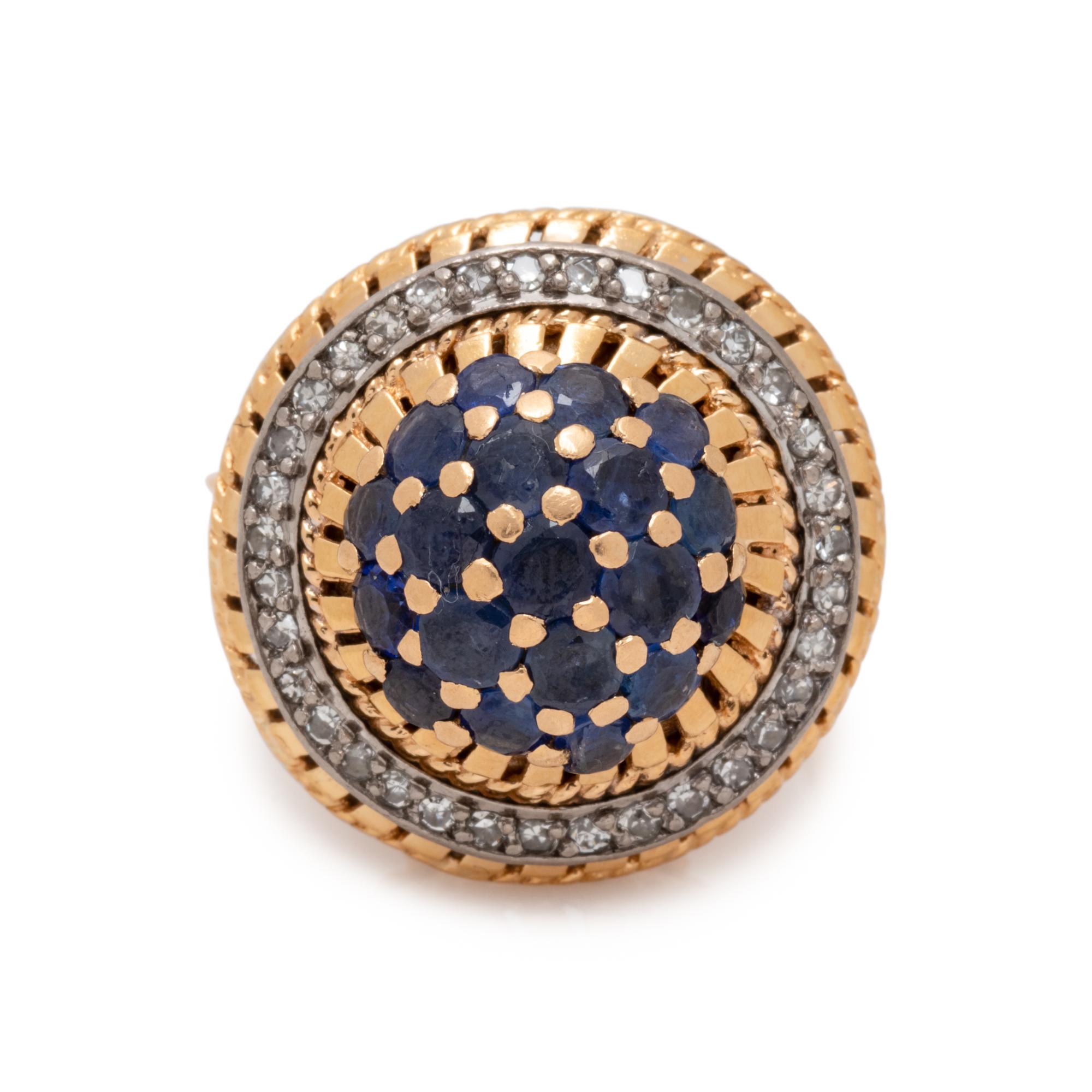 CONVERTIBLE YELLOW GOLD, DIAMOND AND GEMSTONE RING