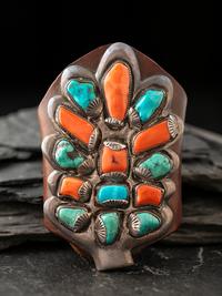 Large Ketoh, with Turquoise and Coral Clusters