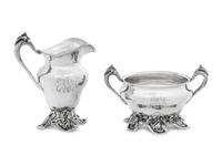 An American Silver Creamer and Sugar