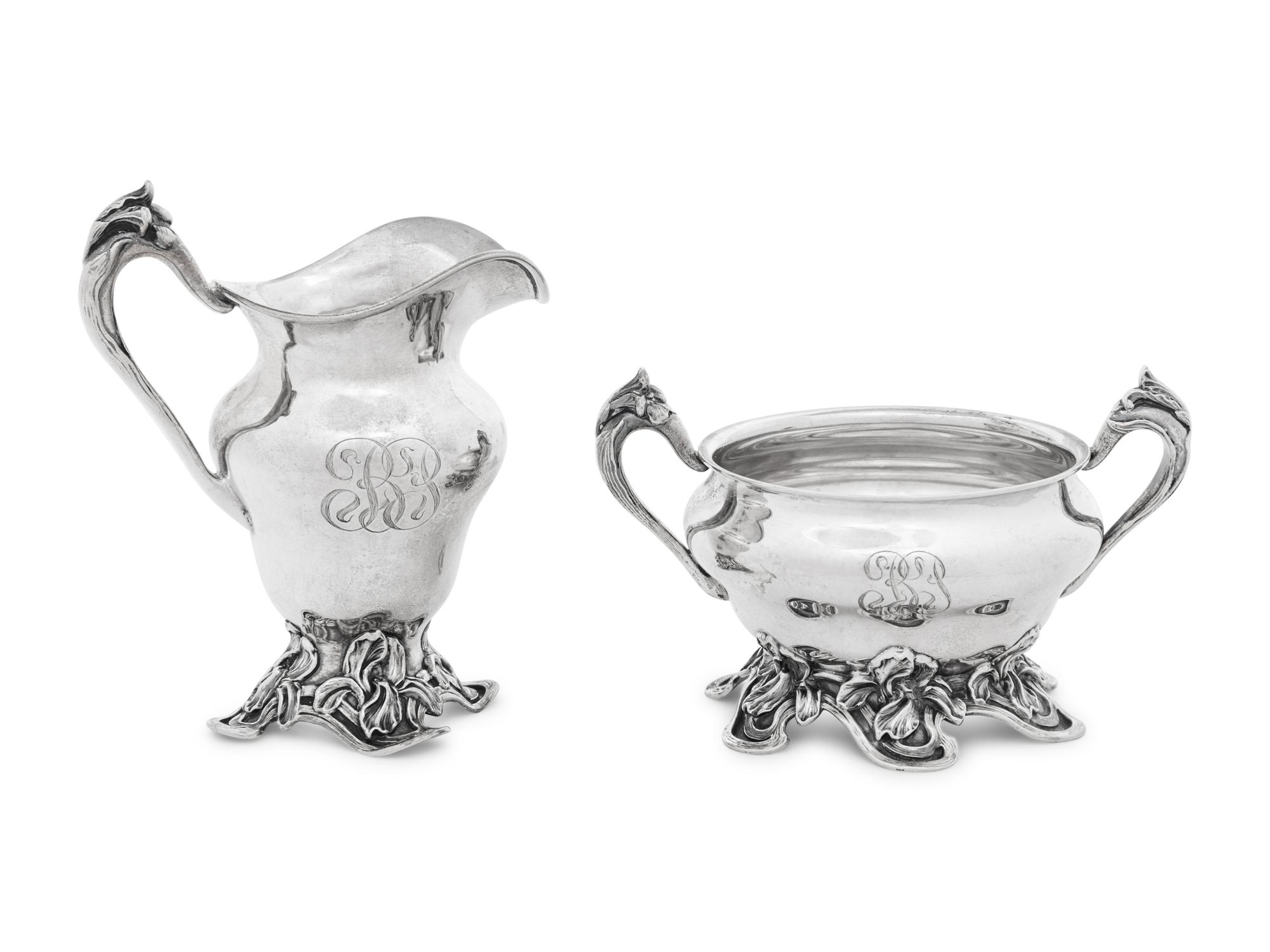 An American Silver Creamer and Sugar
